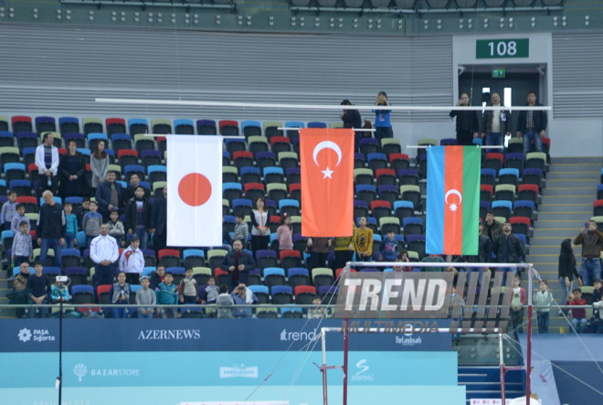 Bakıda idman gimnastikası üzrə Dünya Kubokunda ilk qaliblərin mükafatlandırma mərasimi keçirilib. Azərbaycan, 21 fevral, 2016